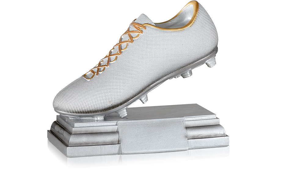 RESINA BALON FUTBOL PLATA : 17 X 19 cm