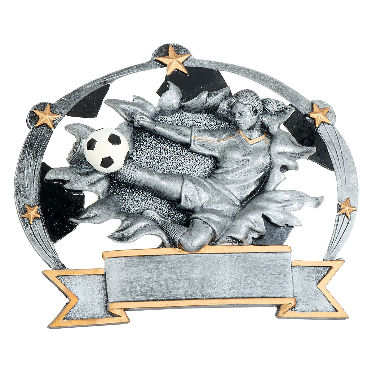 RESINA FUTBOL FEMENINO : 21 x 17 cm