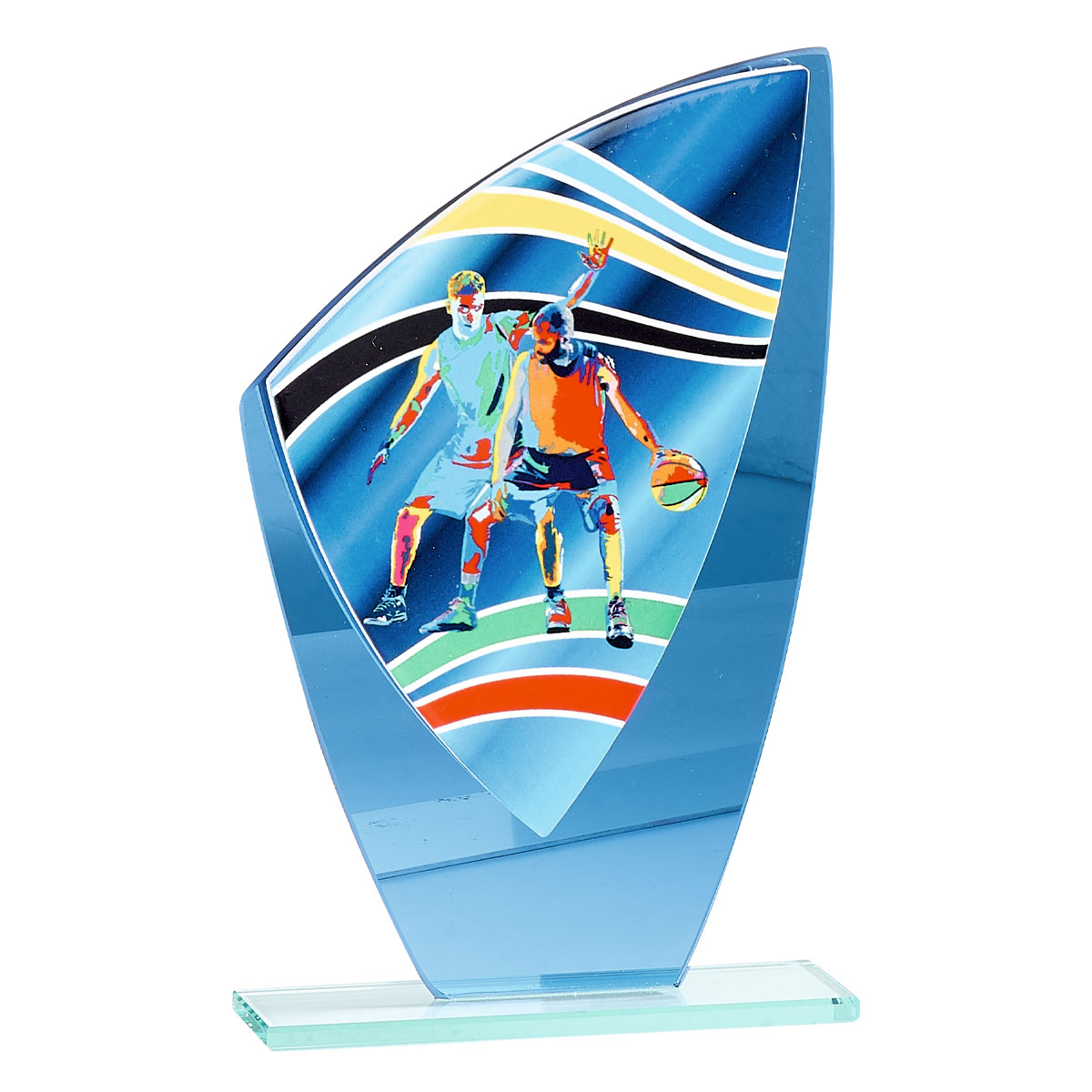 TROFEO DE CRISTAL / CERÁMICA BALONCESTO : 24 cm
