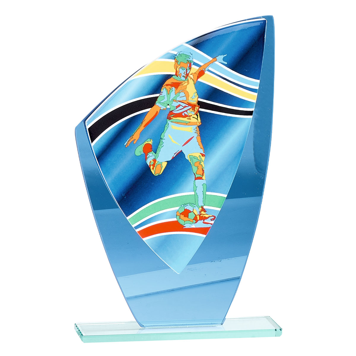 TROFEO DE CRISTAL / CERÁMICA FÚTBOL : 24 cm