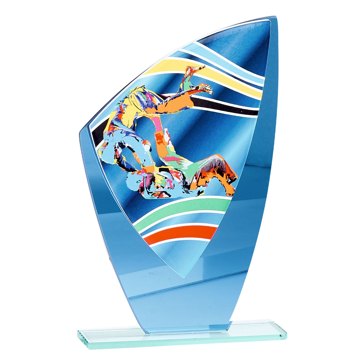 TROFEO DE CRISTAL / CERÁMICA JUDO : 22 cm