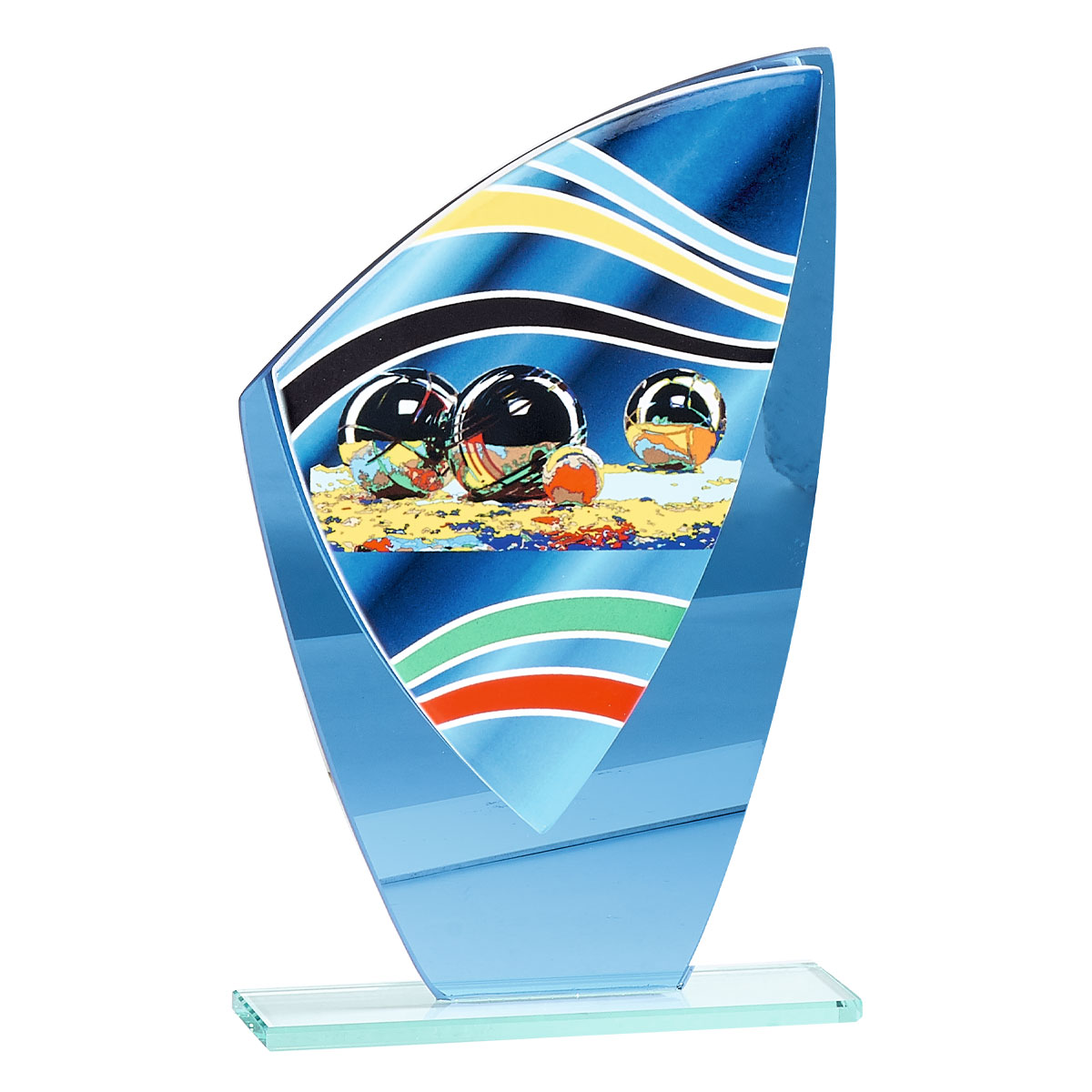 TROFEO DE CRISTAL / CERÁMICA PETANCA : 24 cm