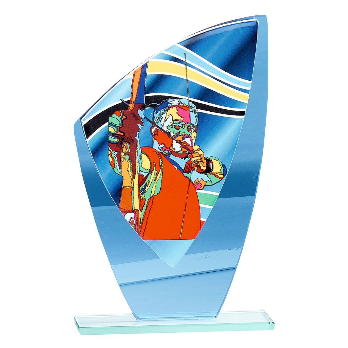 TROFEO DE CRISTAL / CERÁMICA TIRO CON ARCO : 22 cm