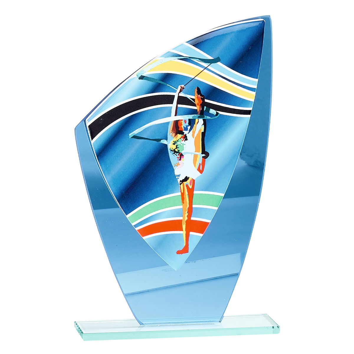 TROFEO DE CRISTAL / CERÁMICA GIMNASIA RÍTMICA : 22 cm