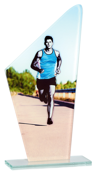 TROFEO CRISTAL ATLETISMO MASCULINO : 22 cm