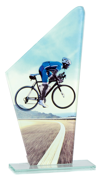 TROFEO CRISTAL CICLISMO : 22 cm