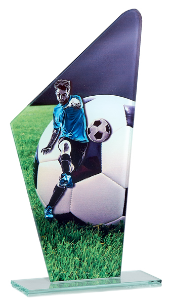 TROFEO CRISTAL FUTBOL : 22 cm