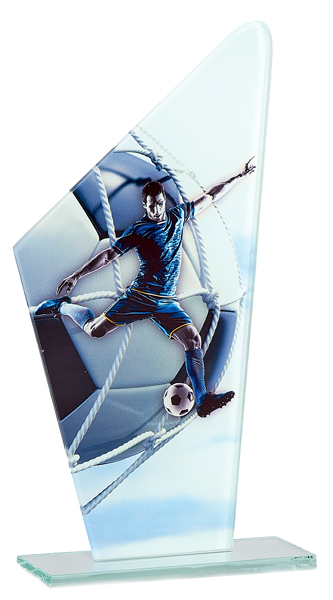 TROFEO CRISTAL FUTBOL : 22 cm