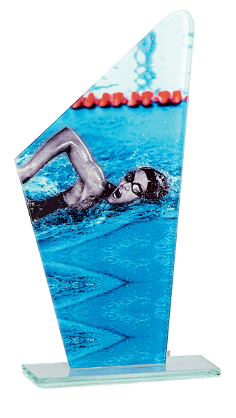 TROFEO CRISTAL NATACION FEMENINA : 22 cm