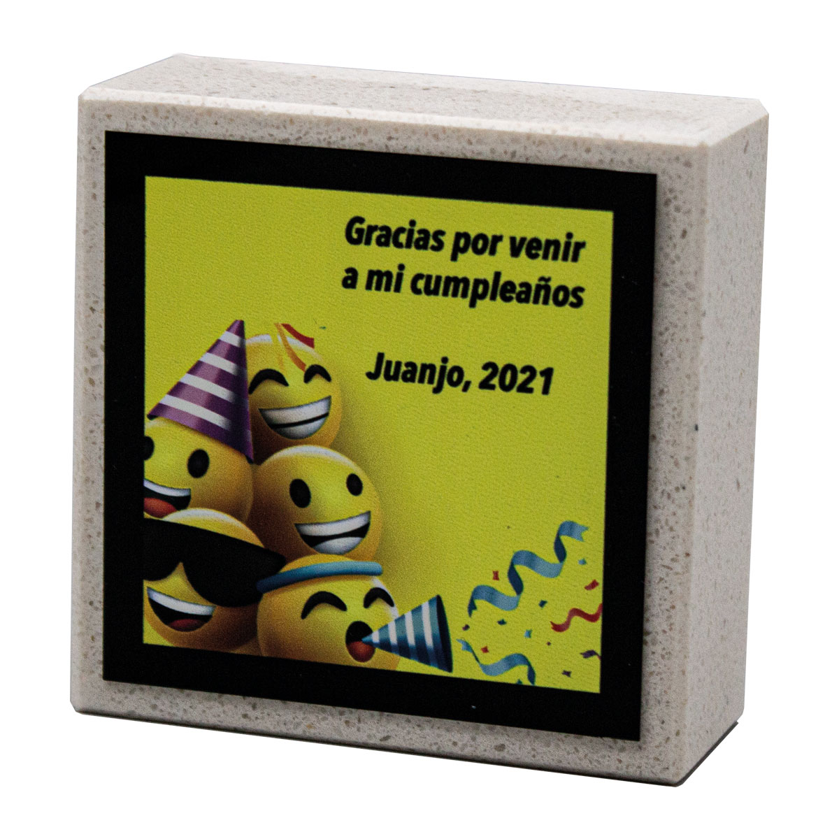 MARMOL + PLACA SUBLIMACION : 7,5 X 7,5 cm