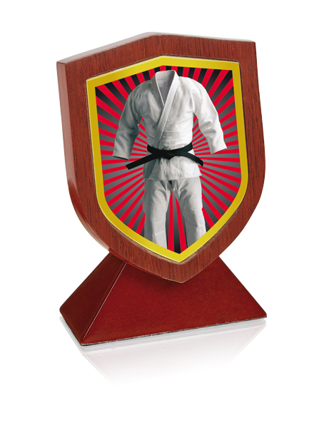 TROFEO MADERA FUTBOL : 13 cm