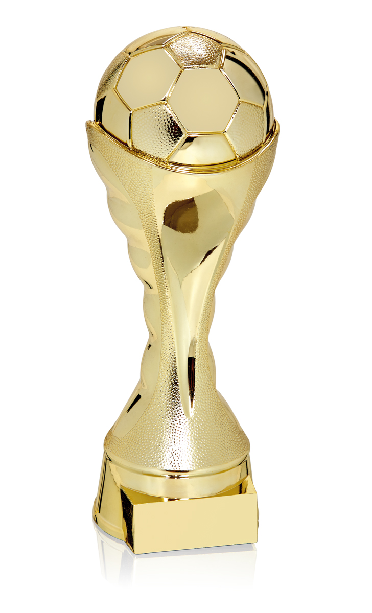 TROFEO ABS METALIZADO DORADO FUTBOL : 30 cm